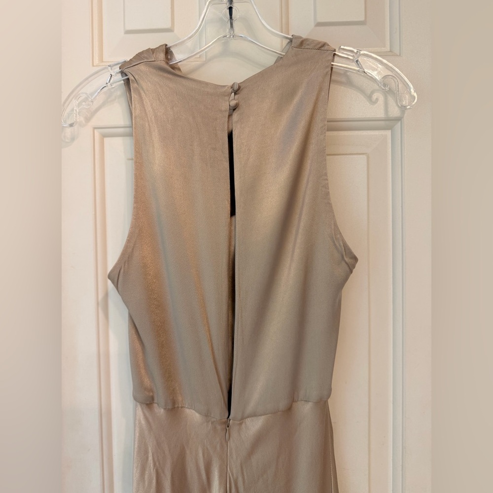 Shona Joy La Lune High Neck Midi Dress – Gold, Cocktail, Evening, Elegant, Sz 4 - Picture 13 of 16